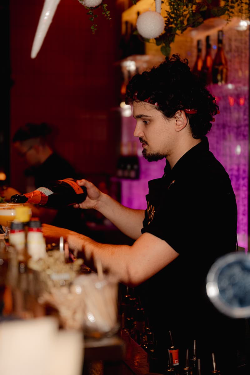 Bartender at work during an event at Skybar49