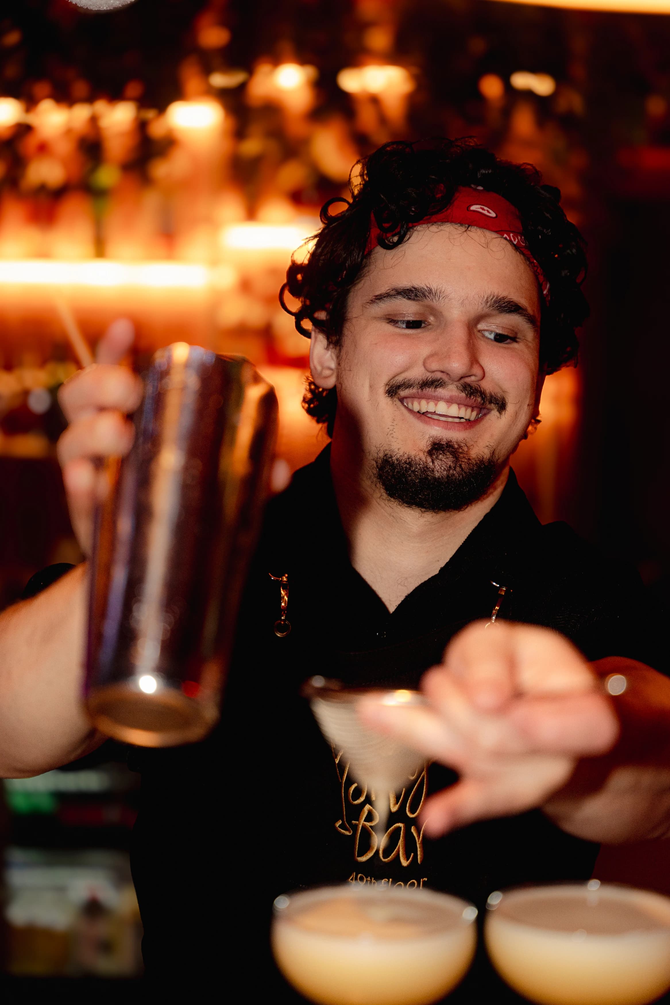 Bartender at work during an event at Skybar49
