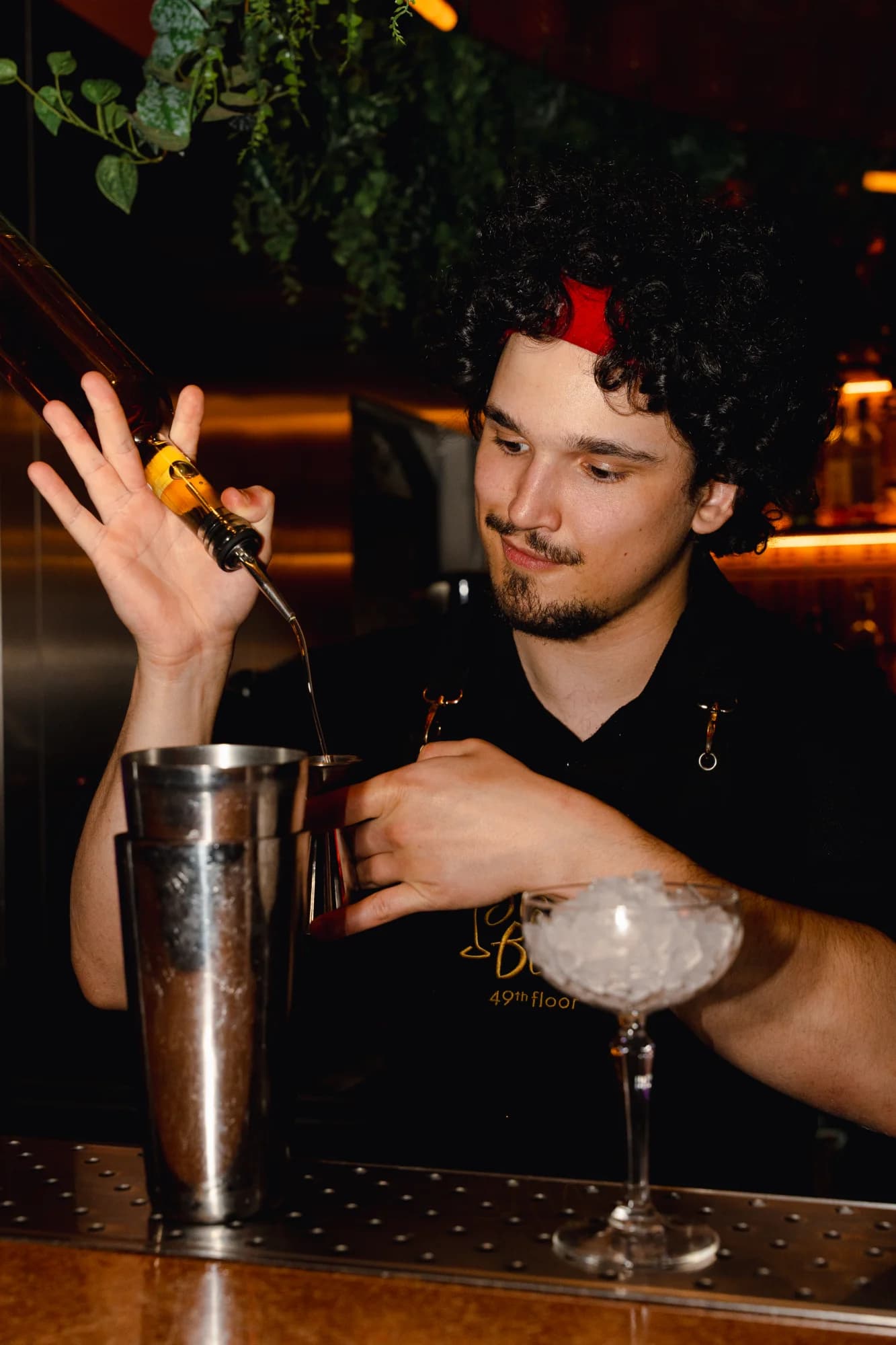 Bartender at work during an event at Skybar49
